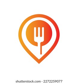 Food location logo images illustration design