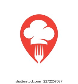 Food location logo images illustration design