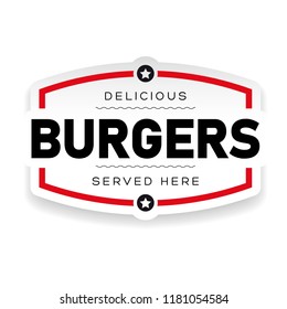 Food logo Burger vintage