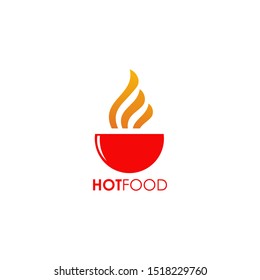 Food logo design with bowl illustration icon template