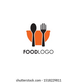 Food logo design with bowl illustration icon template