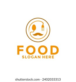Food Logo Design, Chef logo icon, food logo for Kitchen, restaurant, cafe and cooking logo vector template