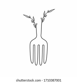 food logo design, fork vector logo