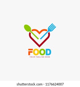 Food logo design fullcolor vector