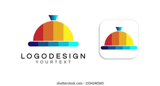 food logo design. icon app smartphone color full