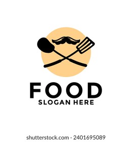 Food Logo Design, Kitchen, restaurant, cafe and cooking logo vector template