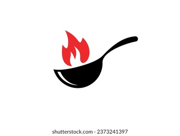 food logo design, kitchen tools, cooking, restaurant symbol vector graphic