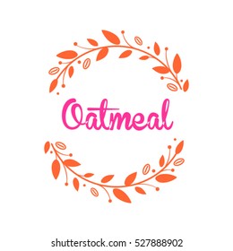 Diseño del logotipo de la comida. Vector de marco amé