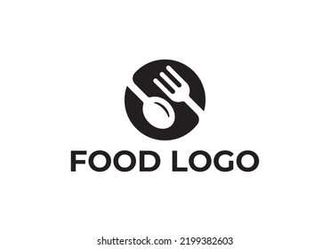 ilustración vectorial de diseño de logotipo alimentario y diseño de horquilla.