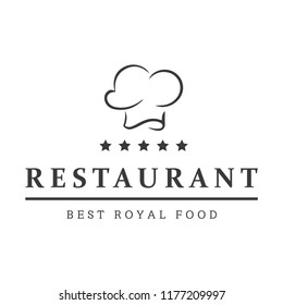 Food Logo Design Template, Badges, Black and White