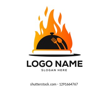 Food Logo Designs Concept, Hot Food Logo Designs Template