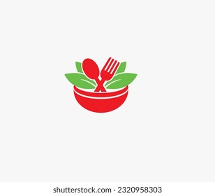 logotipo de comida. diseño del logotipo del plato alimenticio 