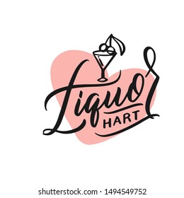 Food logo doodle design template. Vector eps10, letter logotype illustration. Isolated graphic fork icon for catering, cafe, restaurant. Modern linear label, emblem.