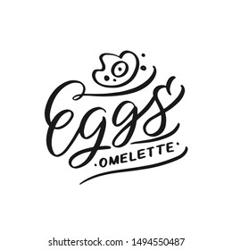Food logo doodle design template. Vector eps10, letter logotype illustration. Isolated graphic fork icon for catering, cafe, restaurant. Modern linear label, emblem.