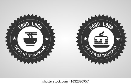 food logo emblem design vector illustration