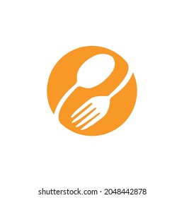 Food Logo. Fork And Spoon Icon. Symbol For Restaurant Or Cafe Menu Decoration
