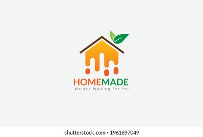 Food logo home made vegetable food making logo.