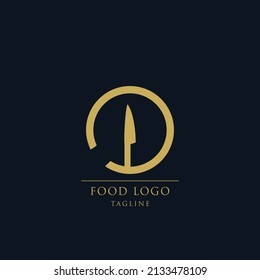 Food logo icon. Label for food company, Grocery store vector illustration logo