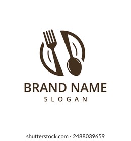 Food logo. Icon and label for design menu restaurant or cafe