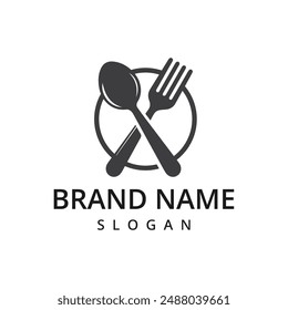 Food logo. Icon and label for design menu restaurant or cafe