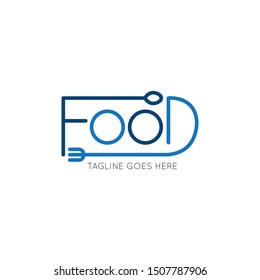 food logo and icon vector illustration design template