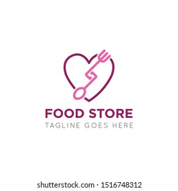 food logo and icon vector illustration design template