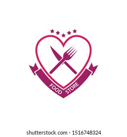 food logo and icon vector illustration design template