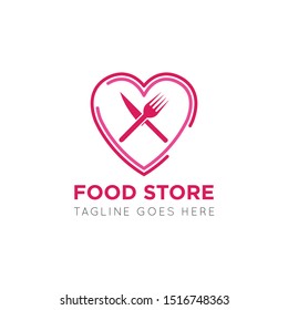 food logo and icon vector illustration design template