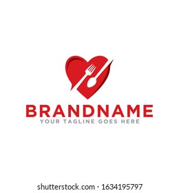 Food logo icon vector. Spoon and fork restaurant logo icon. Simple design and tendy design.