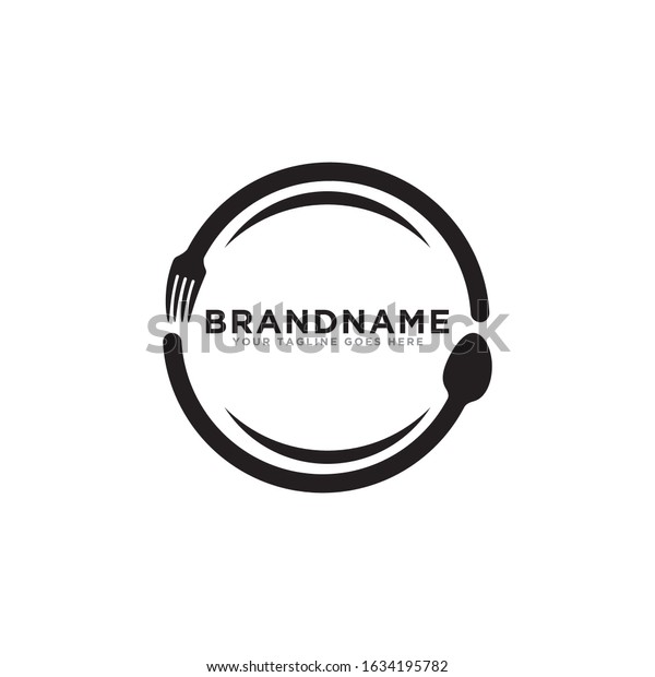Food Logo Icon Vector Spoon Fork Stock Vector Royalty Free
