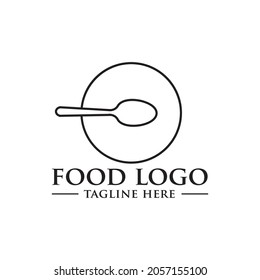 plantilla vectorial de icono del logotipo de alimentos.