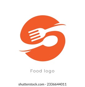 Logo de la comida. Etiqueta para la empresa alimentaria. Logo de la tienda de comestibles. Ilustración vectorial. Diseño del logotipo de entrega de alimentos, logotipo abstracto