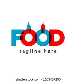 Food Logo Letter Vector Template Design Illustration