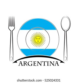 Food Logo Made Flag Argentina Stock Vector (Royalty Free) 525024331 ...