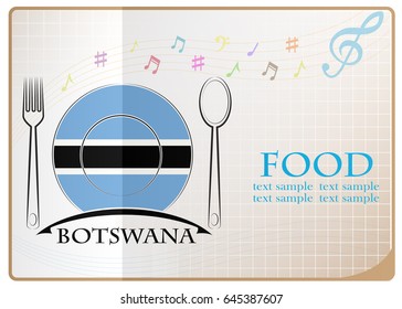 Food logo made from the flag of Botswana