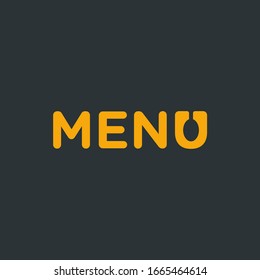 Food Logo Menu spoon and fork typography