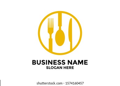 Food Logo for Restaurant Food logo design template vector, Cafe or restaurant emblem