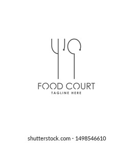 Food logo simple concept vector