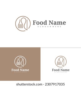 Food logo template, Creative Food logo design vector, Food logo concepts