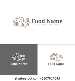 Food logo template, Creative Food logo design vector, Food logo concepts