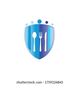 Food  logo template, Food Shield logo designs - vector.