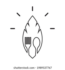 Food logo template vector icon design