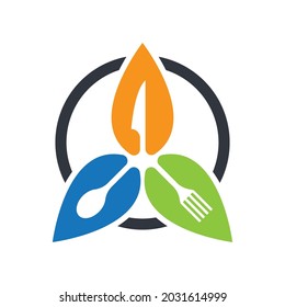 Food logo template vector icon design