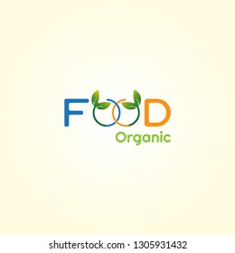 Food logo template, vector logo for restaurant  business identity, culinary symbol or icon , organic, elements,  illustration -vector