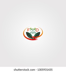 Food logo template, vector logo for restaurant  business identity, culinary symbol or icon , organic, elements,  illustration -vector