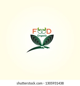 Food logo template, vector logo for restaurant  business identity, culinary symbol or icon , organic, elements,  illustration -vector