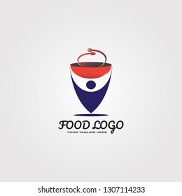 Food logo template, vector logo for restaurant  business identity, culinary symbol or icon , organic, spoon and fork illustration -vector