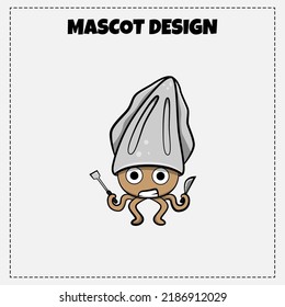 Food Logo Vector Animal Mascot Illustration Design