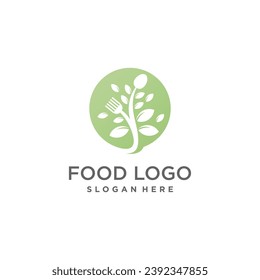 Food logo vector design illustration with creative element concept