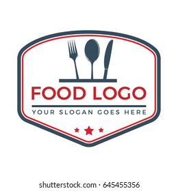Food logo vector design. Restaurant and cafe logo.